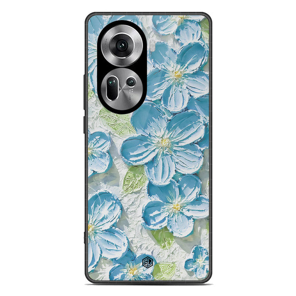 Floral Series Soft Phone Case - Premium Glass Case - Design 12 - Oppo Reno 11