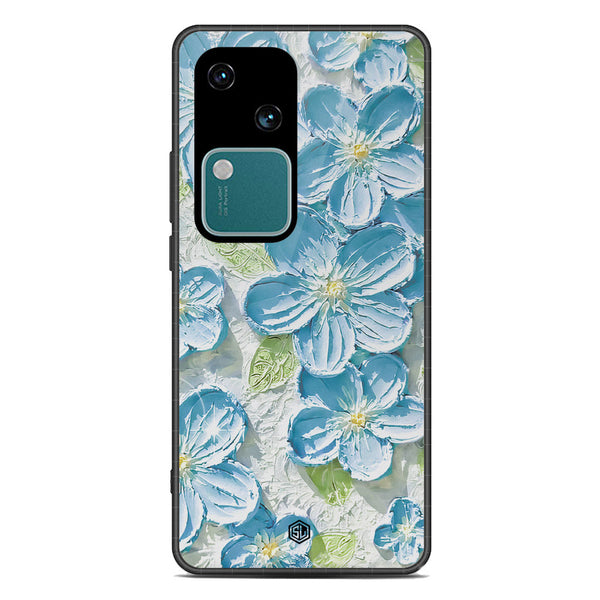 Floral Series Soft Phone Case - Premium Glass Case - Design 12 - Vivo V30
