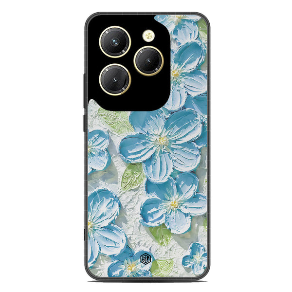 Floral Series Soft Phone Case - Premium Glass Case - Design 12 - Infinix Hot 40