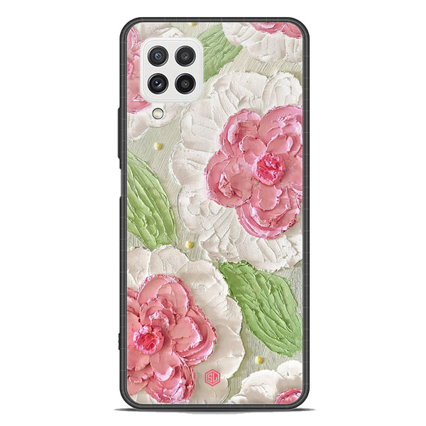 Floral Series Soft Phone Case - Premium Glass Case - Design 13 - Samsung Galaxy A22 4G