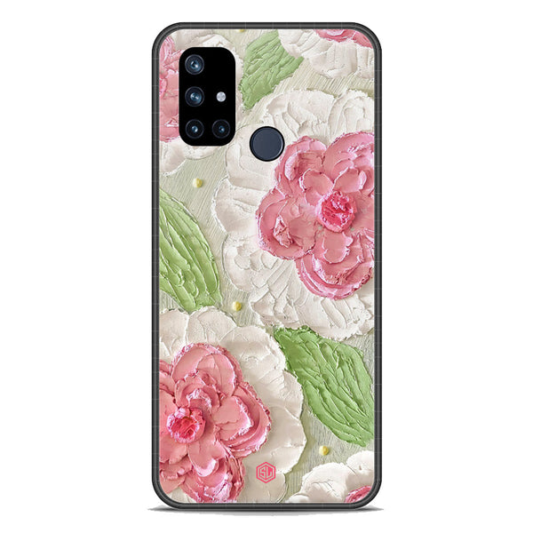 Floral Series Soft Phone Case - Premium Glass Case - Design 13 - OnePlus Nord N10 5G