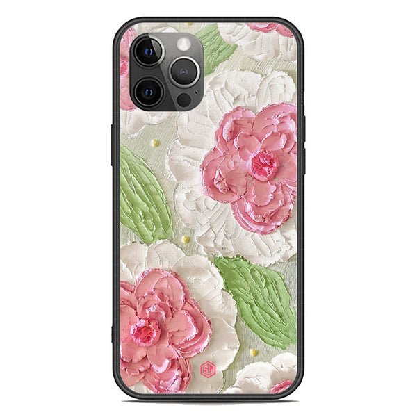 Floral Series Soft Phone Case - Premium Glass Case - Design 13 - iPhone 12 Pro Max