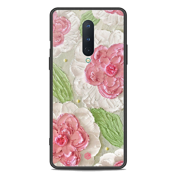Floral Series Soft Phone Case - Premium Glass Case - Design 13 - OnePlus 8 4G