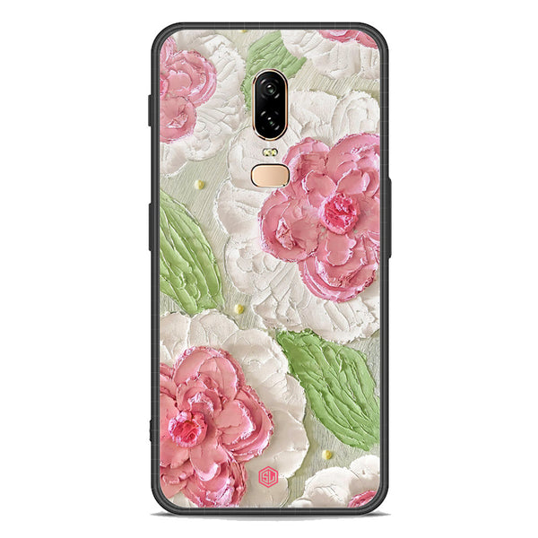 Floral Series Soft Phone Case - Premium Glass Case - Design 13 - OnePlus 6