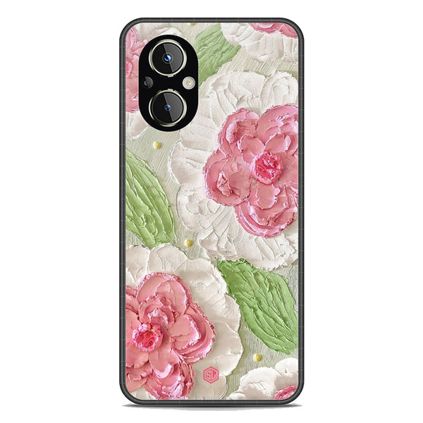 Floral Series Soft Phone Case - Premium Glass Case - Design 13 - Oppo Reno8 Lite