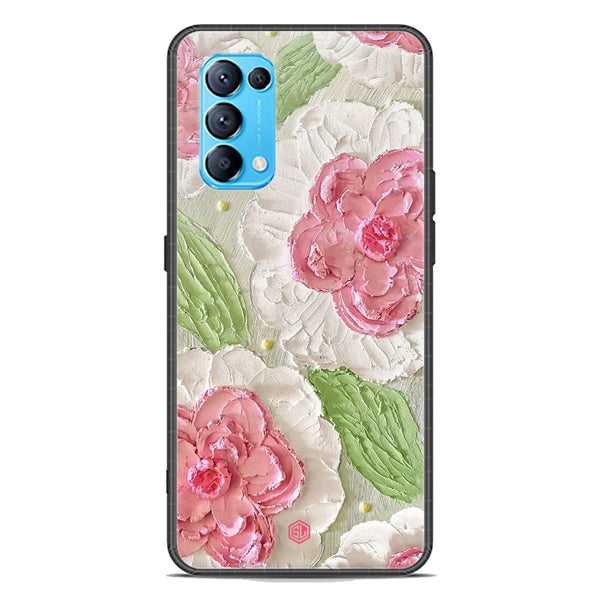 Floral Series Soft Phone Case - Premium Glass Case - Design 13 - Oppo Reno 5 5G