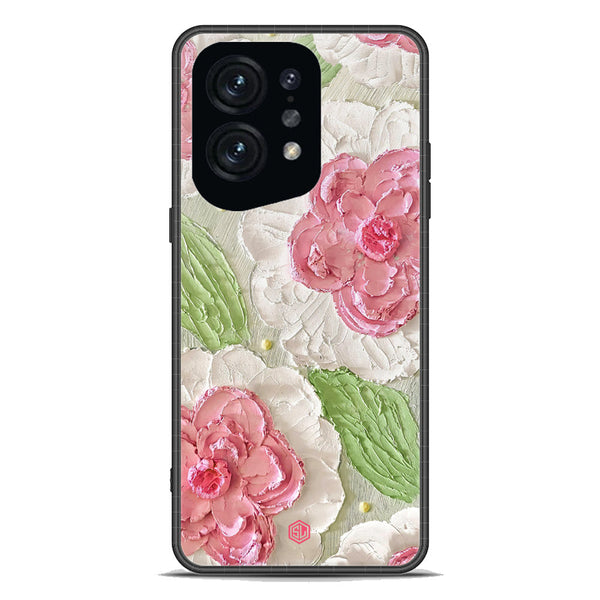 Floral Series Soft Phone Case - Premium Glass Case - Design 13 - Oppo Find X5