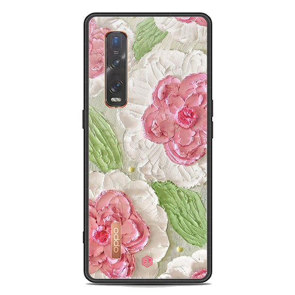 Floral Series Soft Phone Case - Premium Glass Case - Design 13 - Oppo Find X2 Pro