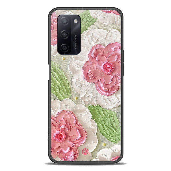 Floral Series Soft Phone Case - Premium Glass Case - Design 13 - Oppo A55s