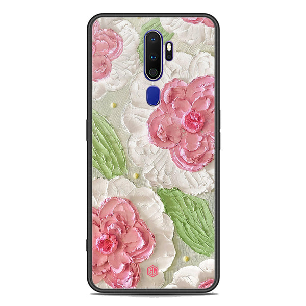 Floral Series Soft Phone Case - Premium Glass Case - Design 13 - Oppo A5 2020
