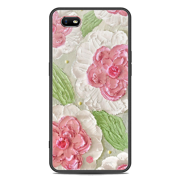 Floral Series Soft Phone Case - Premium Glass Case - Design 13 - Oppo A1k