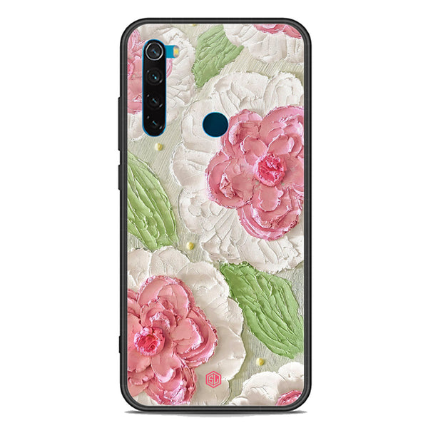 Floral Series Soft Phone Case - Premium Glass Case - Design 13 - Xiaomi Redmi Note 8 2021