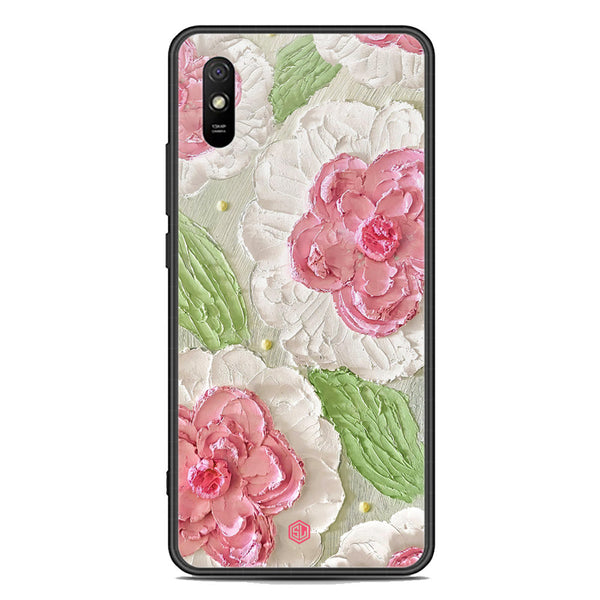 Floral Series Soft Phone Case - Premium Glass Case - Design 13 - Xiaomi Redmi 9A