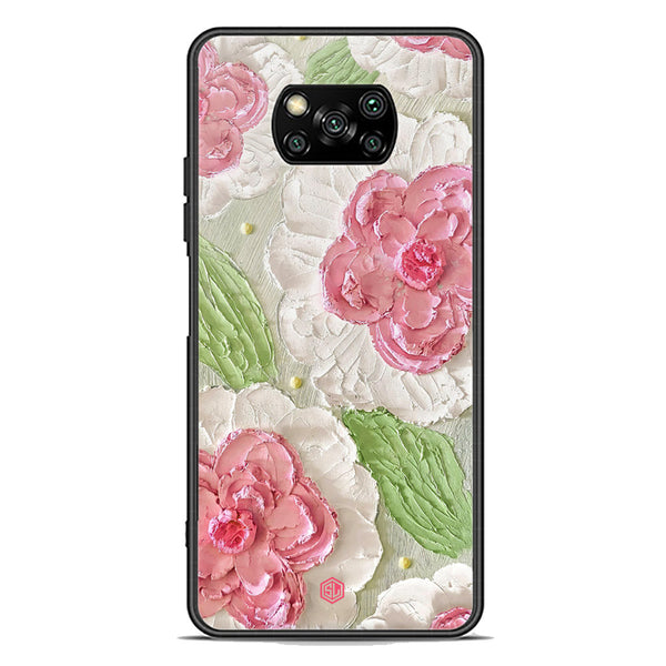 Floral Series Soft Phone Case - Premium Glass Case - Design 13 - Xiaomi Poco X3
