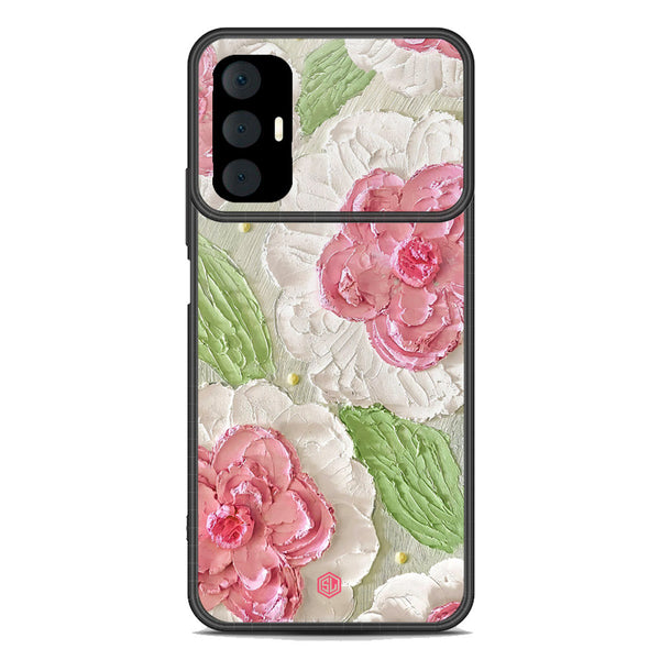 Floral Series Soft Phone Case - Premium Glass Case - Design 13 - Tecno Spark 8 Pro