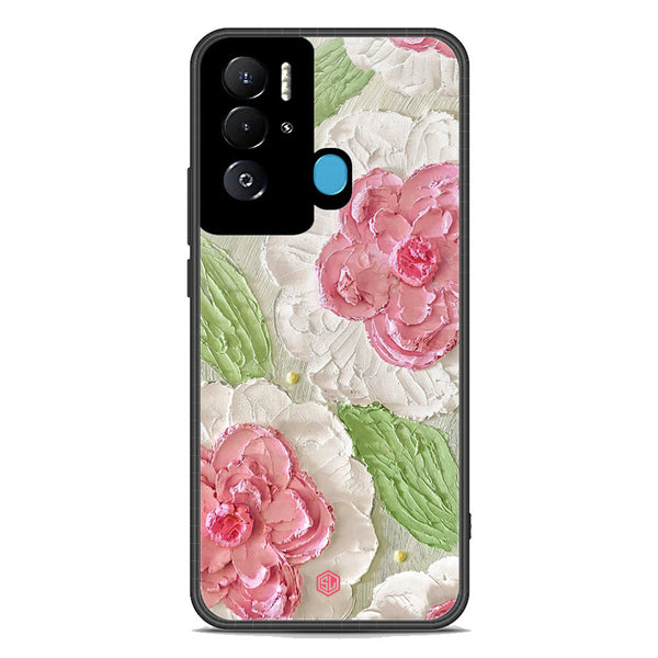 Floral Series Soft Phone Case - Premium Glass Case - Design 13 - Tecno Pova Neo