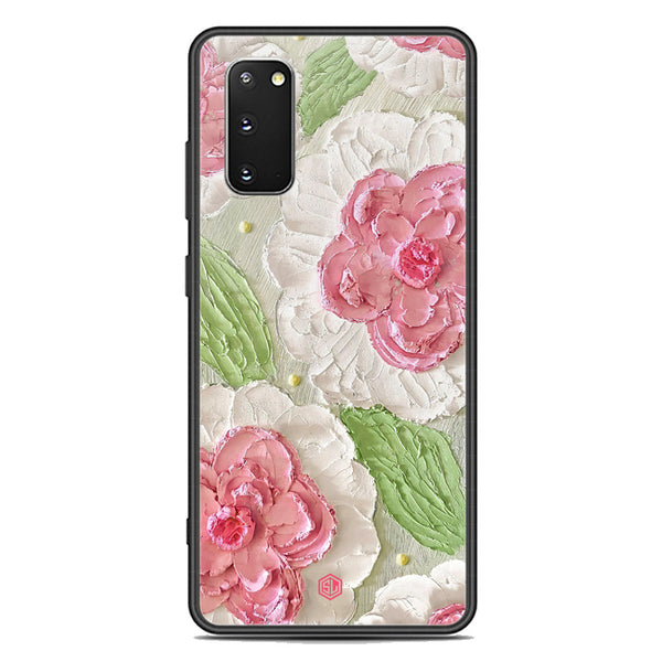 Floral Series Soft Phone Case - Premium Glass Case - Design 13 - Samsung Galaxy S20 Plus