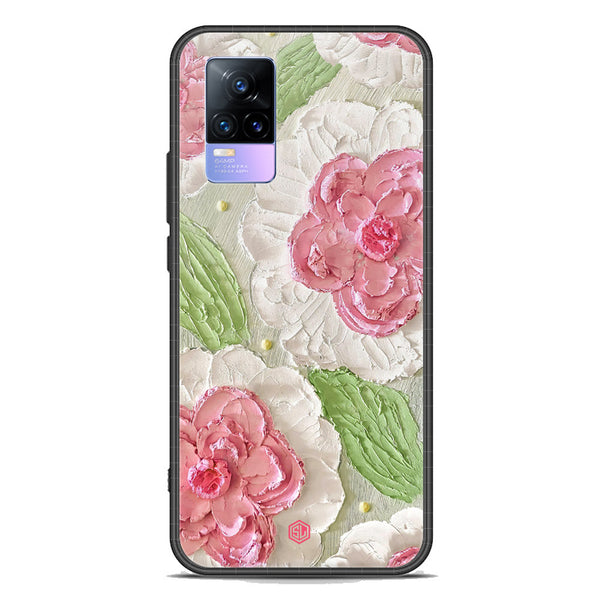 Floral Series Soft Phone Case - Premium Glass Case - Design 13 - Vivo Y73