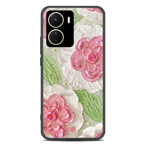 Floral Series Soft Phone Case - Premium Glass Case - Design 13 - Vivo Y56 5G