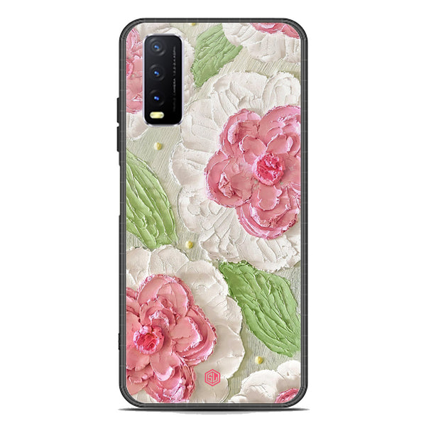 Floral Series Soft Phone Case - Premium Glass Case - Design 13 - Vivo Y12a