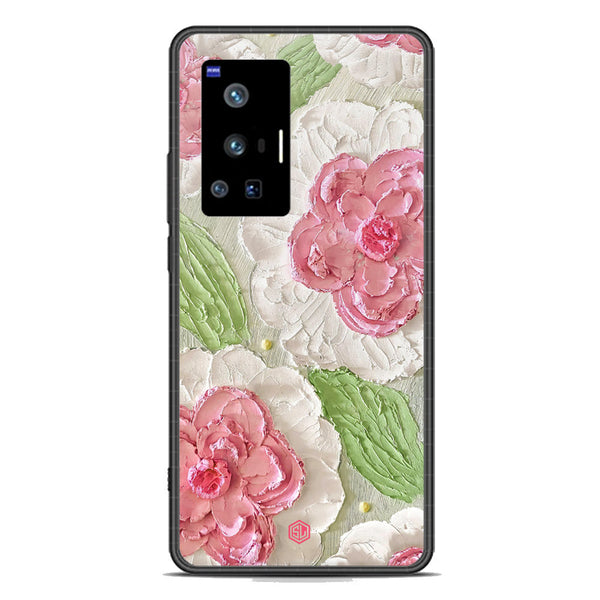 Floral Series Soft Phone Case - Premium Glass Case - Design 13 - Vivo X70 Pro
