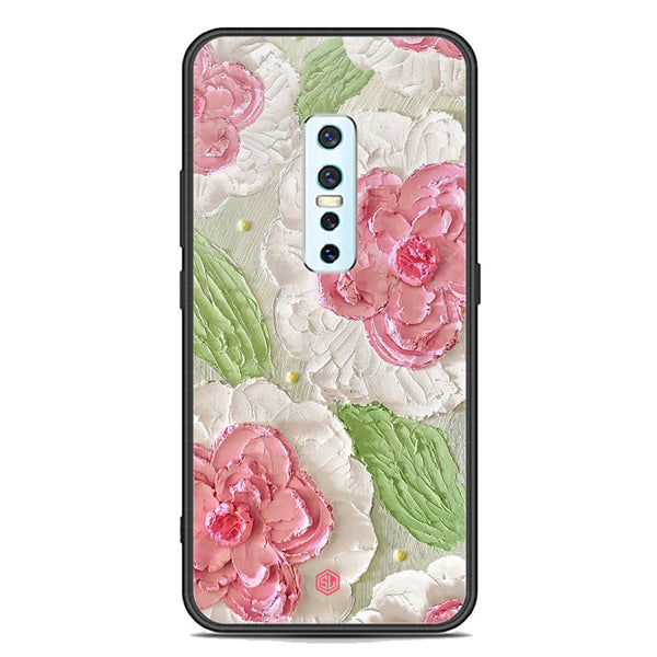 Floral Series Soft Phone Case - Premium Glass Case - Design 13 - Vivo V17 Pro