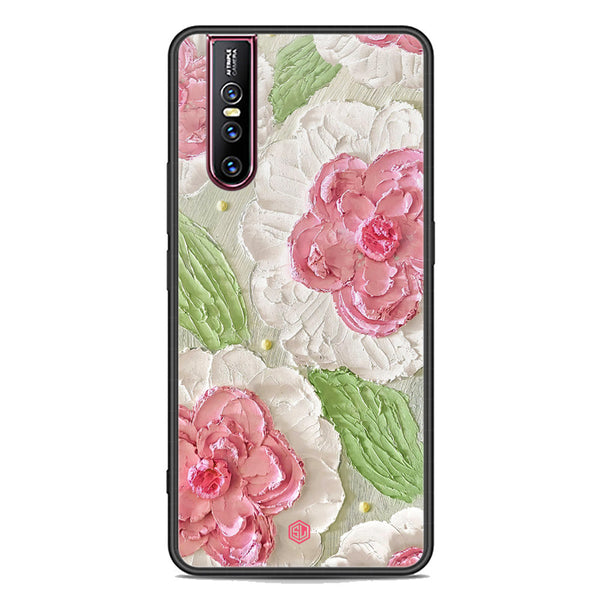 Floral Series Soft Phone Case - Premium Glass Case - Design 13 - Vivo V15 Pro