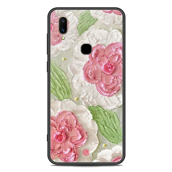 Floral Series Soft Phone Case - Premium Glass Case - Design 13 - Vivo V11 Pro