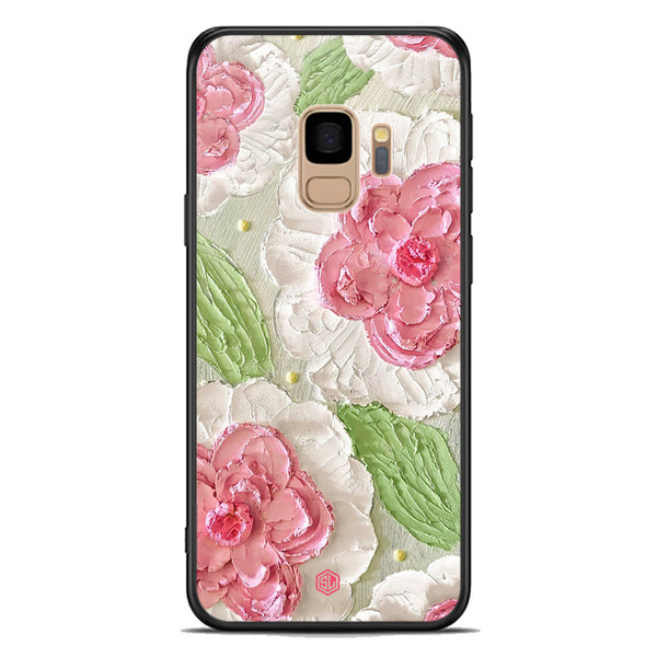 Floral Series Soft Phone Case - Premium Glass Case - Design 13 - Samsung Galaxy S9