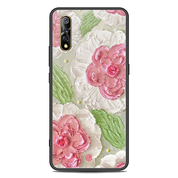 Floral Series Soft Phone Case - Premium Glass Case - Design 13 - Vivo S1