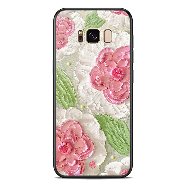 Floral Series Soft Phone Case - Premium Glass Case - Design 13 - Samsung Galaxy S8