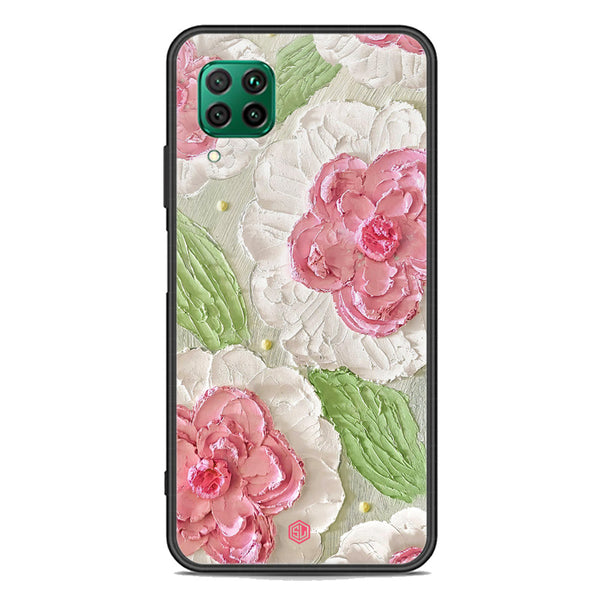 Floral Series Soft Phone Case - Premium Glass Case - Design 13 - Huawei P40 lite