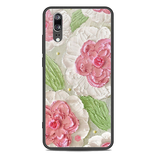 Floral Series Soft Phone Case - Premium Glass Case - Design 13 - Huawei P20
