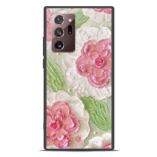 Floral Series Soft Phone Case - Premium Glass Case - Design 13 - Samsung Galaxy Note 20 Ultra