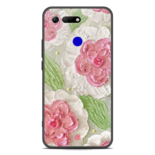 Floral Series Soft Phone Case - Premium Glass Case - Design 13 - Huawei Honor View 20