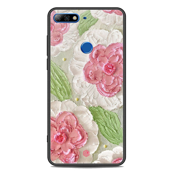 Floral Series Soft Phone Case - Premium Glass Case - Design 13 - Huawei Honor 7C