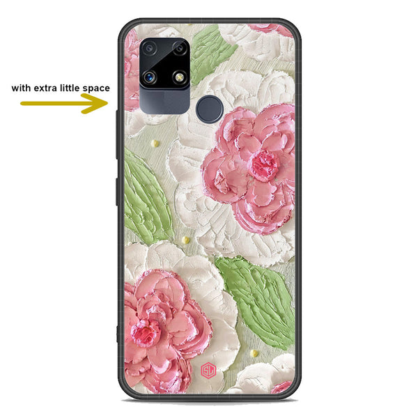 Floral Series Soft Phone Case - Premium Glass Case - Design 13 - Realme C12