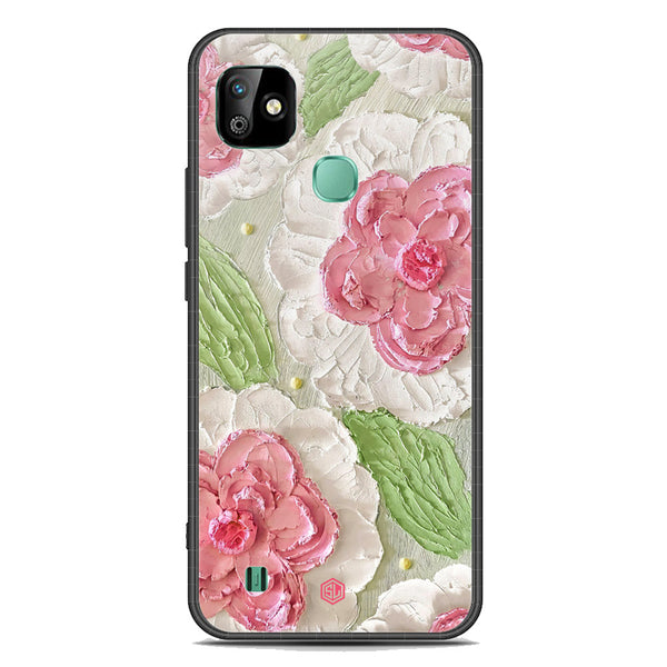 Floral Series Soft Phone Case - Premium Glass Case - Design 13 - Infinix Smart HD 2021