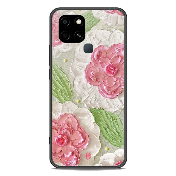 Floral Series Soft Phone Case - Premium Glass Case - Design 13 - Infinix Smart 6