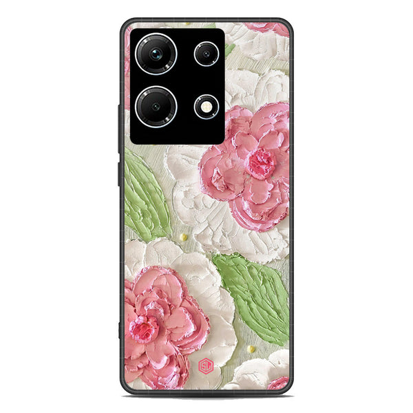Floral Series Soft Phone Case - Premium Glass Case - Design 13 - Infinix Note 30