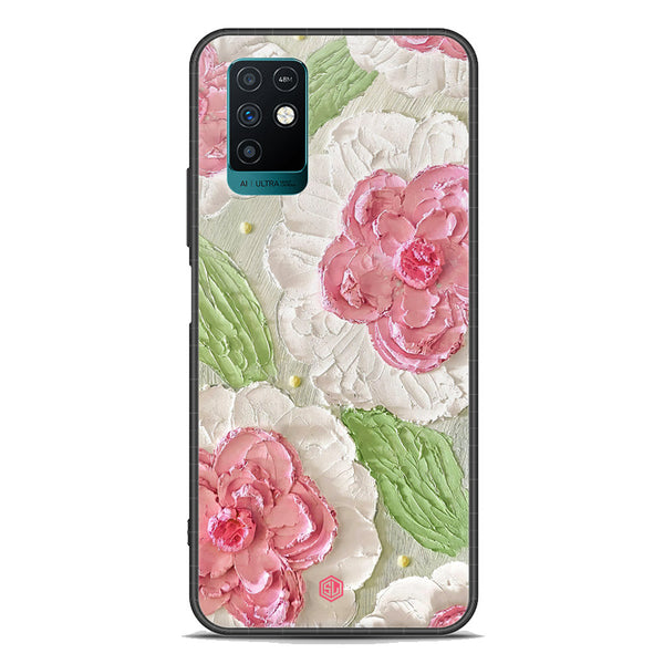 Floral Series Soft Phone Case - Premium Glass Case - Design 13 - Infinix Note 10