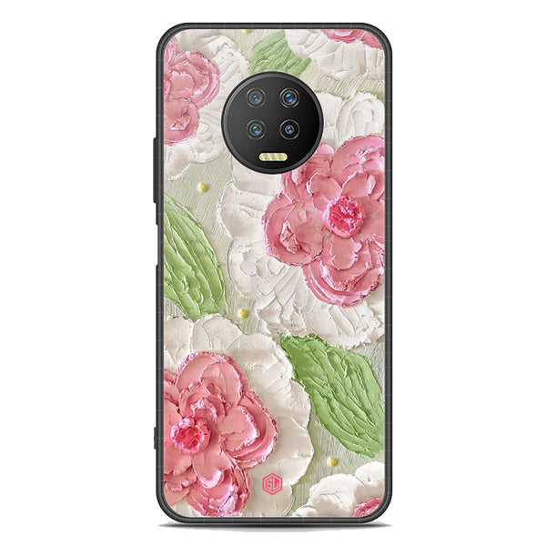 Floral Series Soft Phone Case - Premium Glass Case - Design 13 - Infinix Note 7