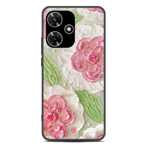 Floral Series Soft Phone Case - Premium Glass Case - Design 13 - Infinix Hot 30i
