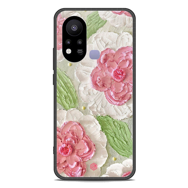 Floral Series Soft Phone Case - Premium Glass Case - Design 13 - Infinix Hot 11s