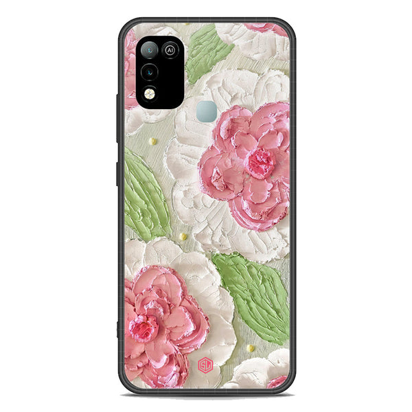 Floral Series Soft Phone Case - Premium Glass Case - Design 13 - Infinix Hot 10 Play
