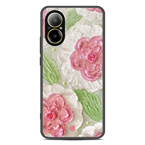 Floral Series Soft Phone Case - Premium Glass Case - Design 13 - Realme C67 4G