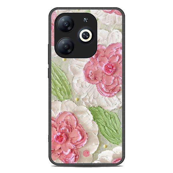 Floral Series Soft Phone Case - Premium Glass Case - Design 13 - Infinix Smart 8