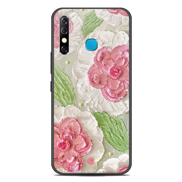 Floral Series Soft Phone Case - Premium Glass Case - Design 13 - Infinix Hot 8