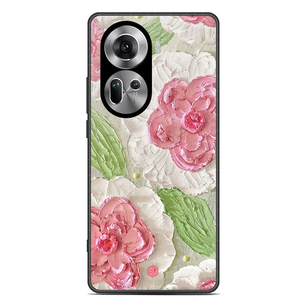 Floral Series Soft Phone Case - Premium Glass Case - Design 13 - Oppo Reno 11