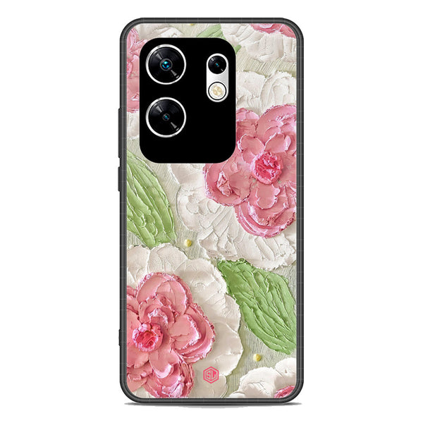 Floral Series Soft Phone Case - Premium Glass Case - Design 13 - Infinix Zero 30 4G